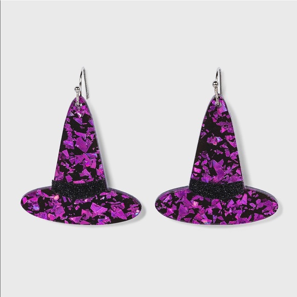 Jewelry | New Purple Glitter Witch Hat 